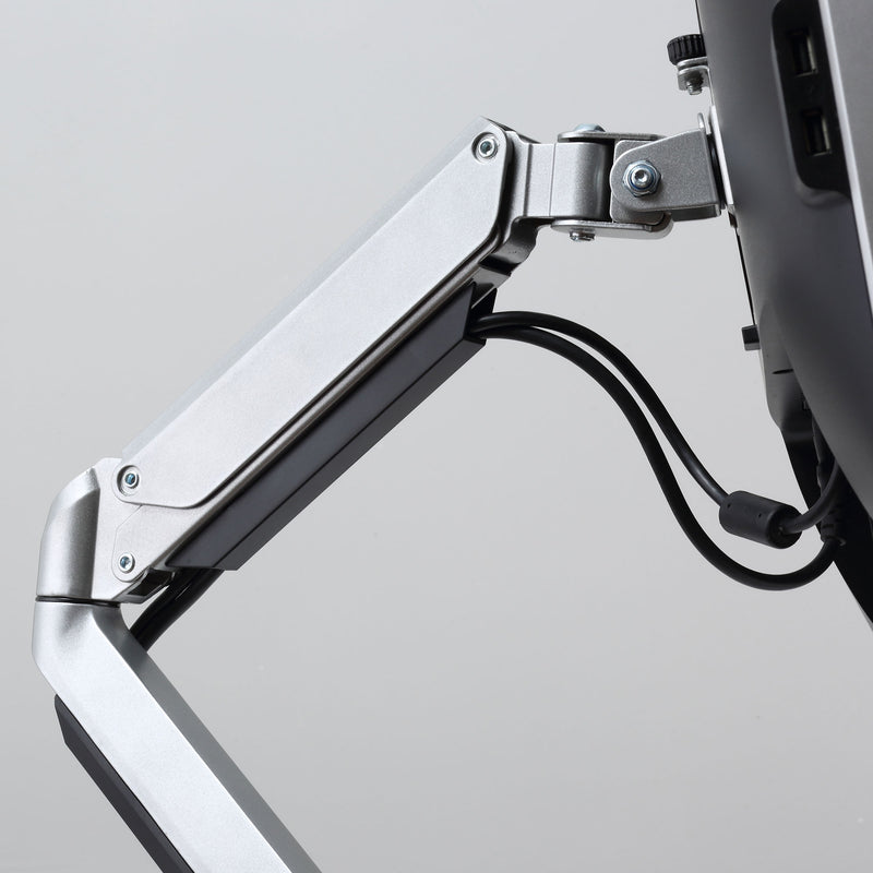 Supporto Monitor da 13"-32" per Scrivania in Acciaio Argento