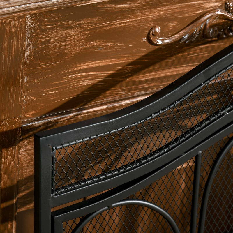 Parascintille con Antine 88x30x89 cm in Metallo Nero