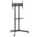 Carrello Supporto per TV 32"-65" Vesa 60x40 cm in Acciaio Nero