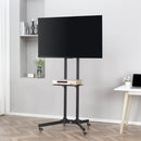 Carrello Supporto per TV 32"-65" Vesa 60x40 cm in Acciaio Nero