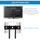 Carrello Supporto per TV 32"-65" Vesa 60x40 cm in Acciaio Nero