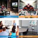 Carrello Supporto per TV 32"-65" Vesa 60x40 cm in Acciaio Nero