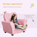 Poltroncina Mini per Bambini 59x41,5x49 cm in PVC Rosa