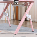 Scrivania da Gaming 110x59x75 cm in MDF e Metallo Rosa
