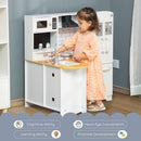 Cucina Giocattolo per Bambini 82x65x87 cm in Legno Bianco