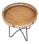 Tavolino Basso Ø60x60,5 cm in Metallo e Legno