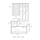 Mobile Ingresso Scarpiera Appendiabiti e Specchio 100x180x30 cm in MDF Rudolf Bianco