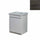Mobile Lavatoio in Ceramica 2 Ante e Strofinatoio Integrato 60x60x86A cm Olmo Scuro