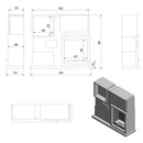 Camino a Bioetanolo da Pavimento 109,1x96,9 cm Flig Charlotte