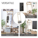 Appendiabiti per Ingresso 55x37x173 cm in Legno Naturale