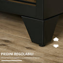 Armadietto Metallico 43x50x180 cm 1 Anta Nero