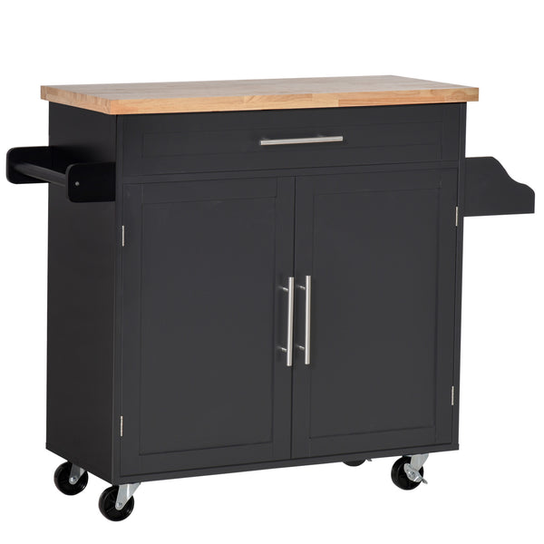 sconto Carrello da Cucina 109x40x89 cm in Legno Nero