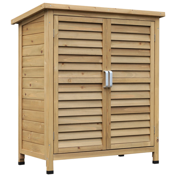 prezzo Armadio Porta Attrezzi da Giardino 87x46,5x96,5 cm in Legno di Abete