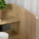 Comodino 1 Cassetto e Mensola 37x30x48 cm in Legno Rovere e Bianco