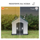 Cuccia per Cani Taglia Media 78x87x81 cm in Plastica Bianco