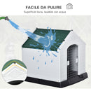 Cuccia per Cani Taglia Media 78x87x81 cm in Plastica Bianco