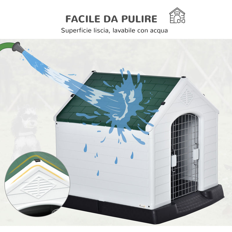 Cuccia per Cani Taglia Media 78x87x81 cm in Plastica Bianco