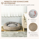 Cuccia Imbottita per Cani e Gatti 85x85x35 cm in Tessuto Grigio