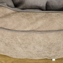 Cuccia Imbottita per Cani e Gatti 85x85x35 cm in Tessuto Grigio