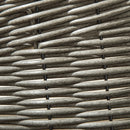 Cuccia per Cani e Gatti Rialzata Ø60x32 cm in Rattan Grigio Scuro