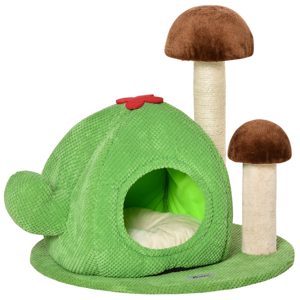 online Albero Tiragraffi a Cactus per Gatti 54x54x52 cm in Corda Sisal e Poliestere Multicolore