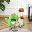 Albero Tiragraffi a Cactus per Gatti 54x54x52 cm in Corda Sisal e Poliestere Multicolore