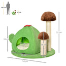 Albero Tiragraffi a Cactus per Gatti 54x54x52 cm in Corda Sisal e Poliestere Multicolore