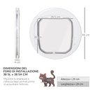 Gattaiola Ø44x4P cm per Vetro Rete e Porta Bianca