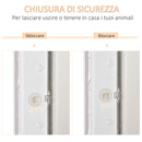 Gattaiola 38,6x1,8x52 cm per Vetro Rete e Porta Bianca