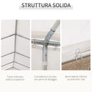 Tendostruttura 9,75x4,85m con Pareti Rimobivili in Acciaio e Poliestere Bianca