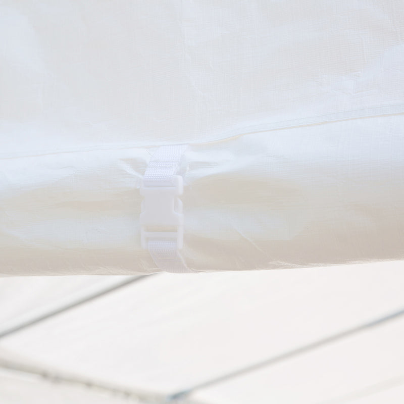 Tendostruttura 9,75x4,85m con Pareti Rimobivili in Acciaio e Poliestere Bianca