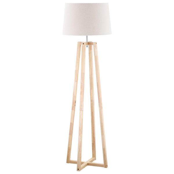 acquista Lampada da Terra Ø44x149 cm E27 Paralume in Tessuto Bianco