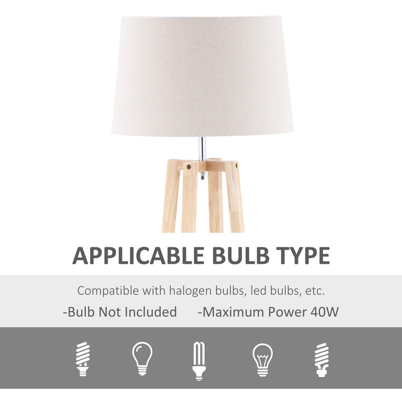 Lampada da Terra Ø44x149 cm E27 Paralume in Tessuto Bianco