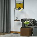 Lampada da Terra 43x29x160 cm E27 con Ripiano Nero e Oro