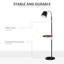 Lampada da Terra 43x29x160 cm E27 con Ripiano Nero e Oro