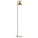 Lampada da Terra 31x26x153 cm E27 Paralume Regolabile 350° Oro
