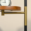 Lampada da Terra 50x30x165 cm E27 con Ripiano Nero e Oro