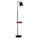 Lampada da Terra 50x30x165 cm E27 con Ripiano Nero e Oro