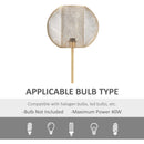 Lampada da Terra Ø35x150 cm E27 Paralume Sferico Oro