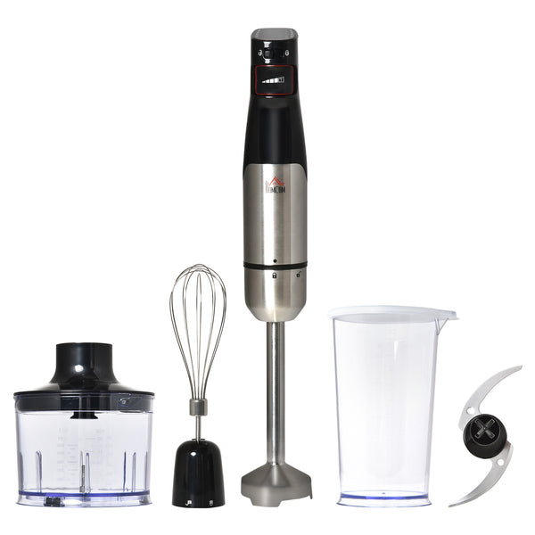 Frullatore ad Immersione Mixer Cucina 4 in 1 1000W con Accessori Argento e Nero prezzo