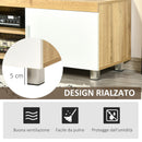 Mobile TV 140x40x41,5 cm per TV fino a 63 Quercia e Bianco