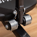 Panca Addominalli 2 in 1 117x46x70 cm con Bande Elastiche e Monitor LCD Nera