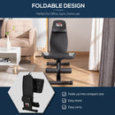 Panca Pesi Pieghevole 88x55x28 cm con Seduta Reclinabile  Nera