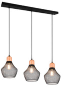 Lampada a Sospensione da Interno Attacco E27 in Metallo Nero Opaco