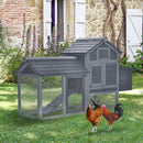 Pollaio Gabbia per Galline da Esterno 150,5x54x87 cm in Legno Grigio
