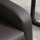 Poltrona Relax Massaggiante 68x88x98 cm con Telecomando in Similpelle Marrone