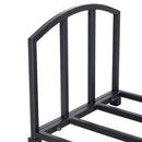 Portalegna per Camino con 4 Attrezzi 39x39x68 cm in Metallo Nero