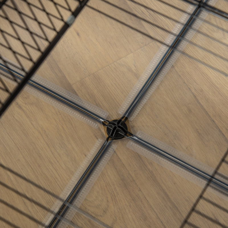 Gabbia per Criceti e Roditori Modulabile 140x70x45 cm in Resina e Acciaio Nero e Trasparente