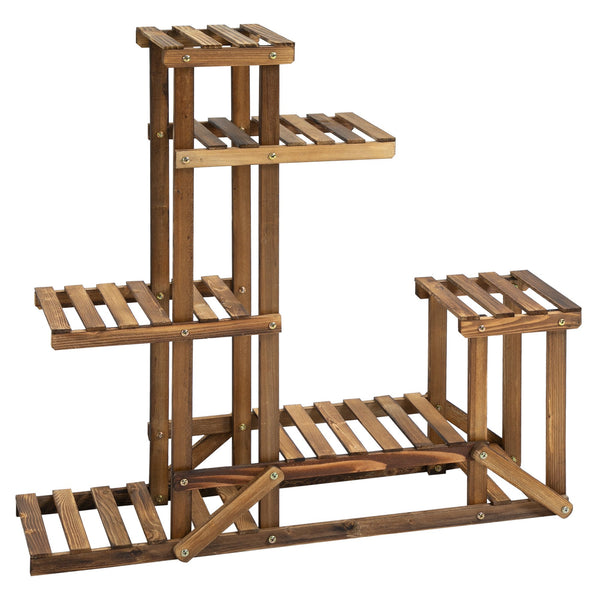 Scaffale Portavasi 6 Livelli 98x28x96,5 cm in Legno di Abete online