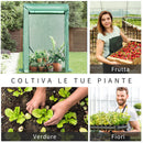 Serra da Giardino con Porta Avvolgibile 100x50x150 cm in Acciaio e PE Verde